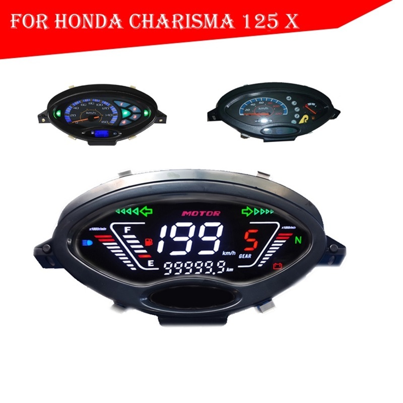 รถจักรยานยนต์ดิจิตอล Full LCD Speedometer เหมาะสำหรับ Honda Charisma 125 X & D Wave125S นวัตกรรม 125 NOVA 125