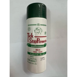 แป้งกำจัดเห็บหมัด tickstop powder แป้งโรย สุนัข แมว 150กรัม