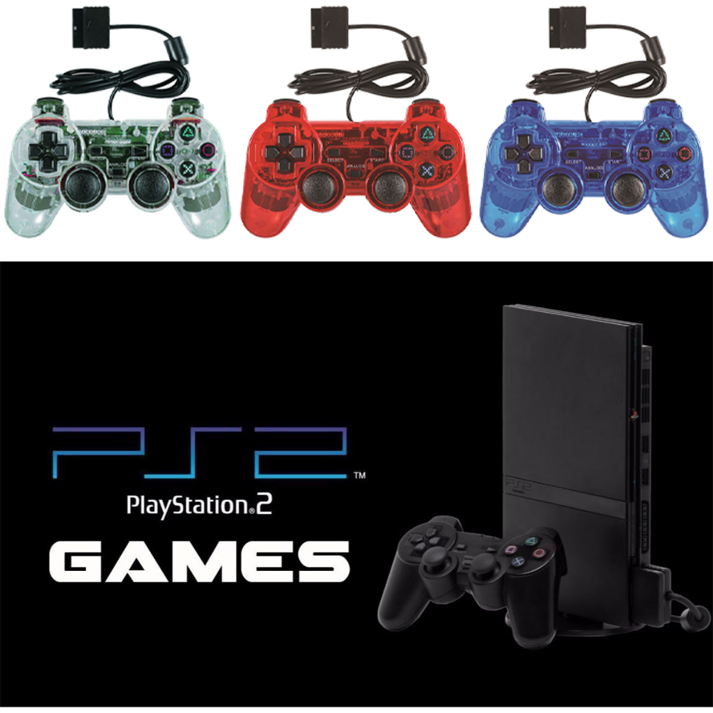 จอย PS2 หลายสีให้เลือก จอยเกมส์ ps2 มีสาย
