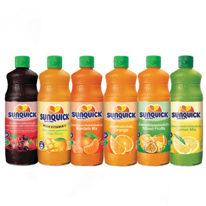 SUNQUICK ซันควิกชนิดเข้มข้น 700 มล. (ขวดแก้ว)