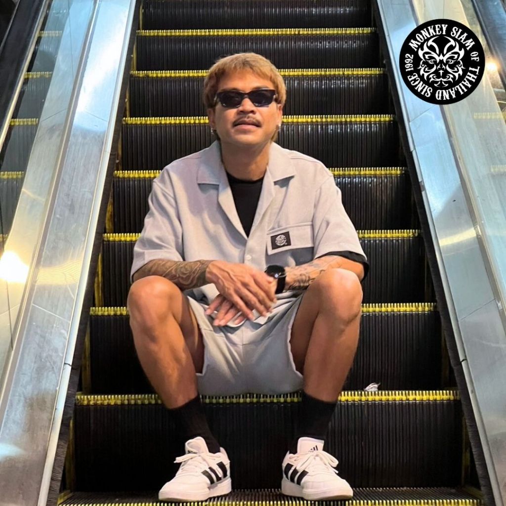 Monkey Siam | กางเกงขาสั้น Hanako M-4XL เอว 25-48 ยับยาก มีน้ำหนัก กางเกงขาสั้นผู้ชาย เอวยางยืด สีพื้น ใส่สบาย