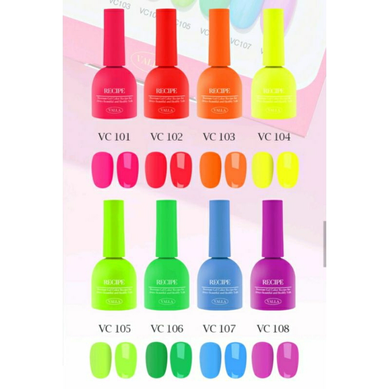 แยกขาย สีเจลเกาหลี 'Neon 8 Trend' collection 8 สีNeon Summer Valla Korea🇰🇷ของแท้นำเข้าตรงจากเกาหลี🇰🇷พร้อมส่ง