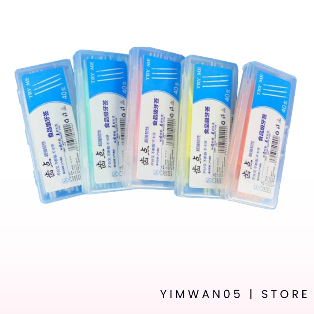 ไม้จิ้มฟัน ไม้แคะฟัน ด้ามพลาสติก แบบกล่อง/แบบซอง เลือกกสีได้ พร้อมส่ง - รูปที่ 4