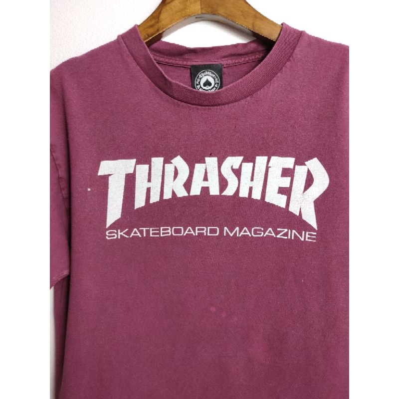 เสื้อยืดมือสอง สายสเก็ต ลายแบรนด์ THRASHER อก 40 ยาว 27