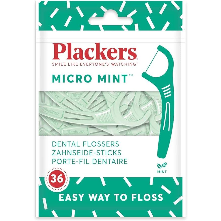 ไหมขัดฟันแบบมีด้ามจับ Plackers Flosser Micro Mint 36 ชิ้น