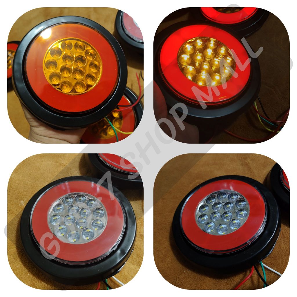 ดวงไฟท้าย (LED) รุ่น F14 (Black Dragon) อะไหล่ไฟท้ายรถบรรทุกรถพ่วง ไฟหรี่ ไฟเลี้ยว ไฟเบรก ไฟถอย (รองรับ 12-24V) NEW! - รูปที่ 3