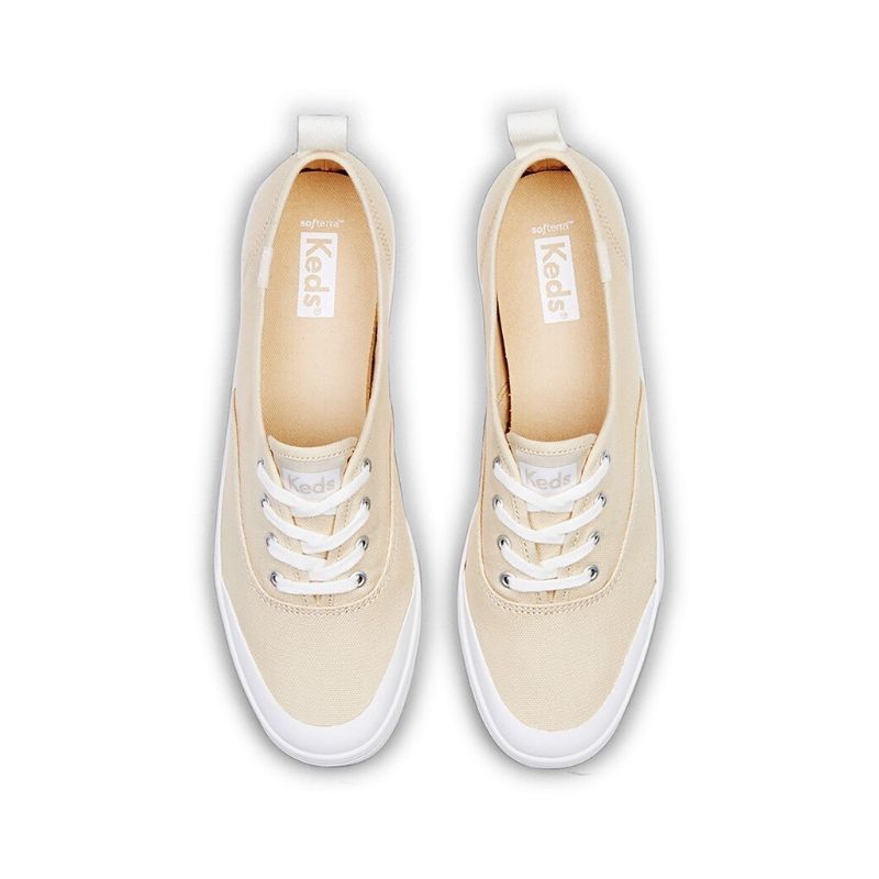 KEDS รองเท้าผ้าใบ แบบผูกเชือก รุ่น CHAMPION TOE CAP CANVAS สีน้ำตาลอ่อน ( มือสอง)