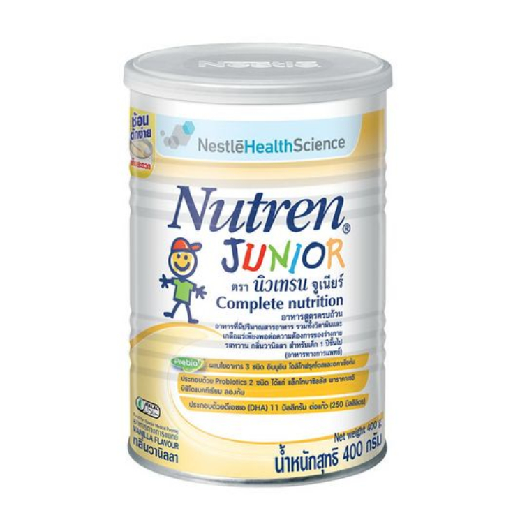 Nestle Nutren Junior อาหารเสริมทางการแพทย์มีเวย์โปรตีนสำหรับเด็ก 400 กรัม