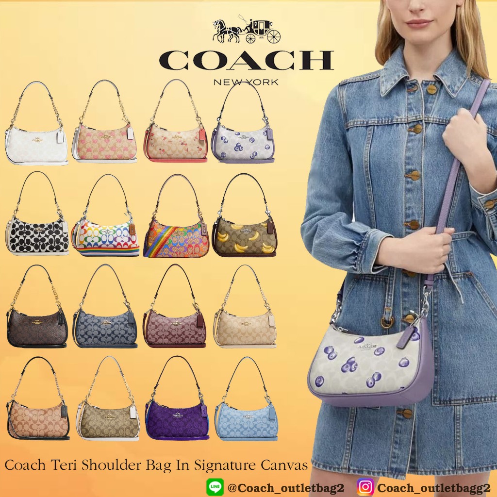 Coach  Teri Shoulder Bag In Signature Canvas