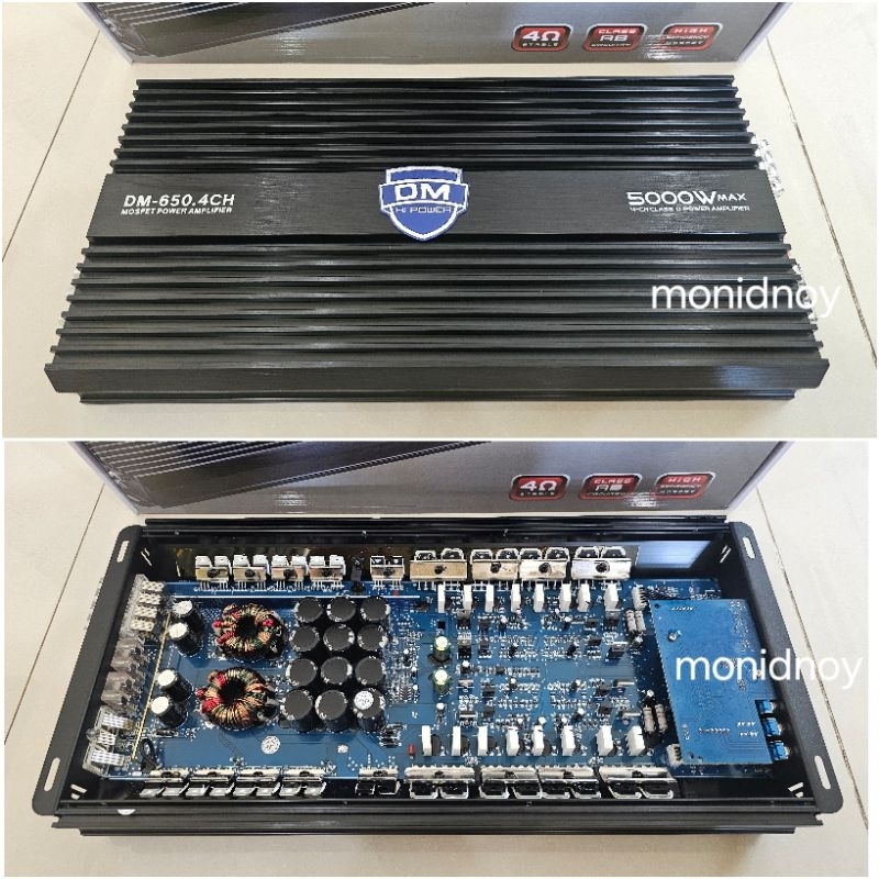 Class AB 4CH รุ่น DM-650.4CH เสียงดีชัดใส รุ่นใหญ่แรงๆ