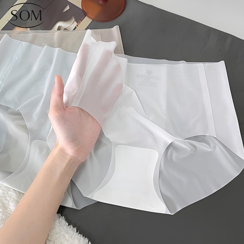 Som underwear กางเกงใน เนื้อผ้าเย็น แบบบาง สีขาว ใส่สบาย ระบายอากาศได้ดีและแห้งเร็ว I31