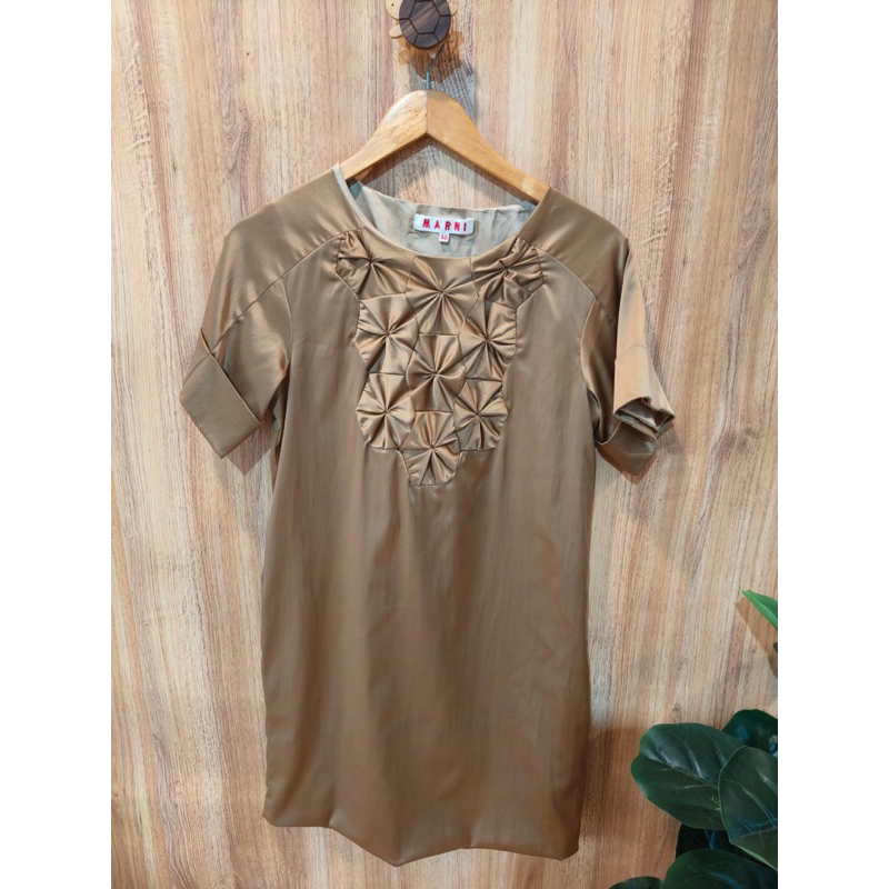 แท้💯% Marni Gold Dress เดรส