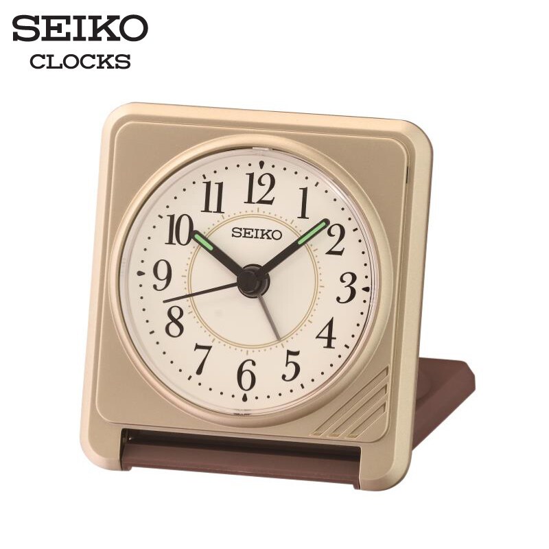 SEIKO CLOCKS นาฬิกาปลุก รุ่น QHT015F ขนาด 3x2.8 นิ้ว