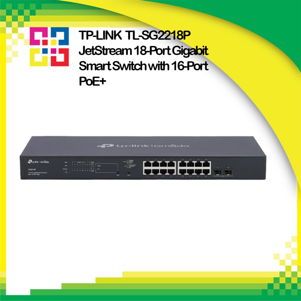 TP-LINK  TL-SG2218P JetStream 18-Port Gigabit Smart Switch with 16-Port PoE+