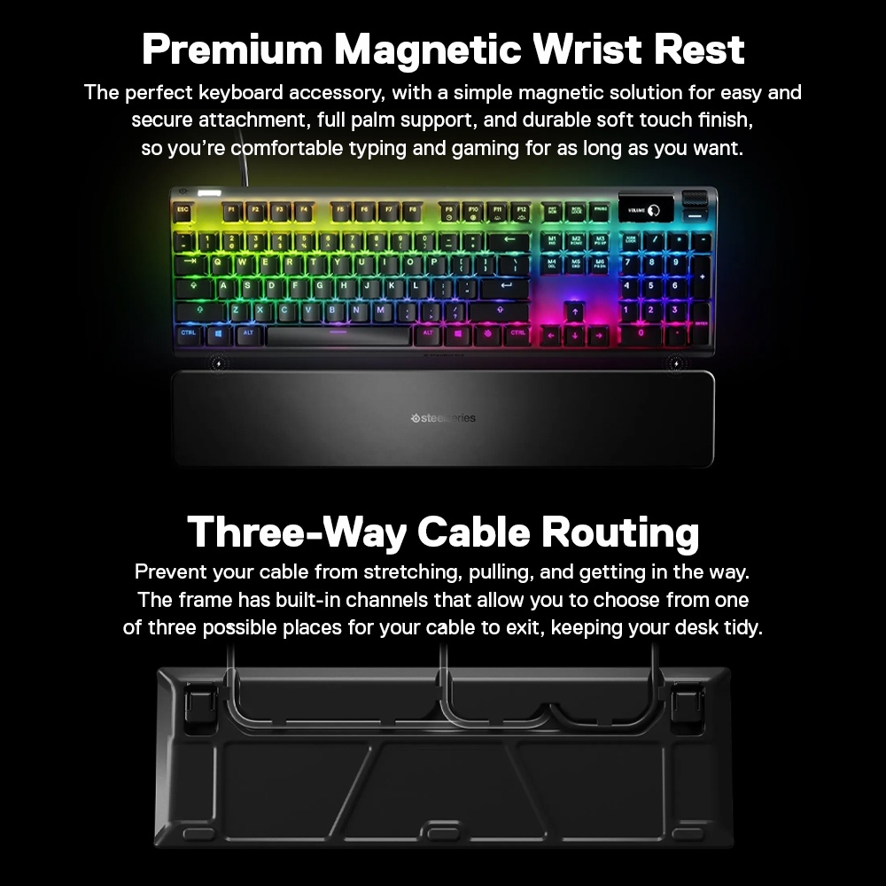 SteelSeries Apex 7 Mechanical Gaming Keyboard คีบอร์ดเกมมิ่งแมคคานิคอล ไฟ RGB ปุ่ม US