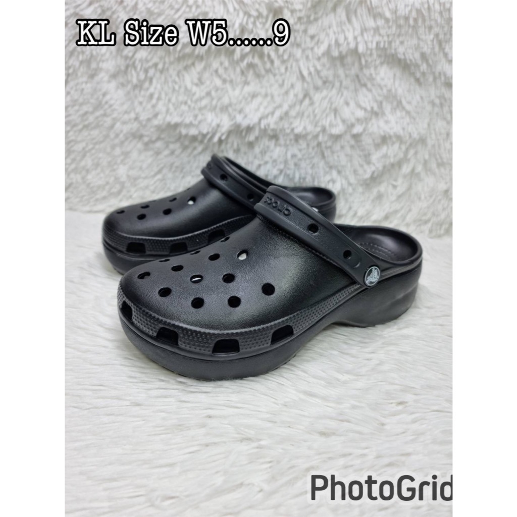 CROCS Classic Platform Clog Women's ผู้หญิงรองเท้าคู่ที่ชายหาด35-40