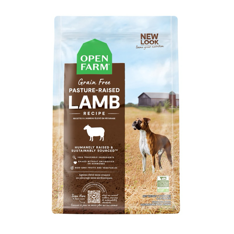 อาหารสุนัข Open Farm สูตร Grain Free Pasture-Raised Lamb Recipe ขนาด 1.81 kg