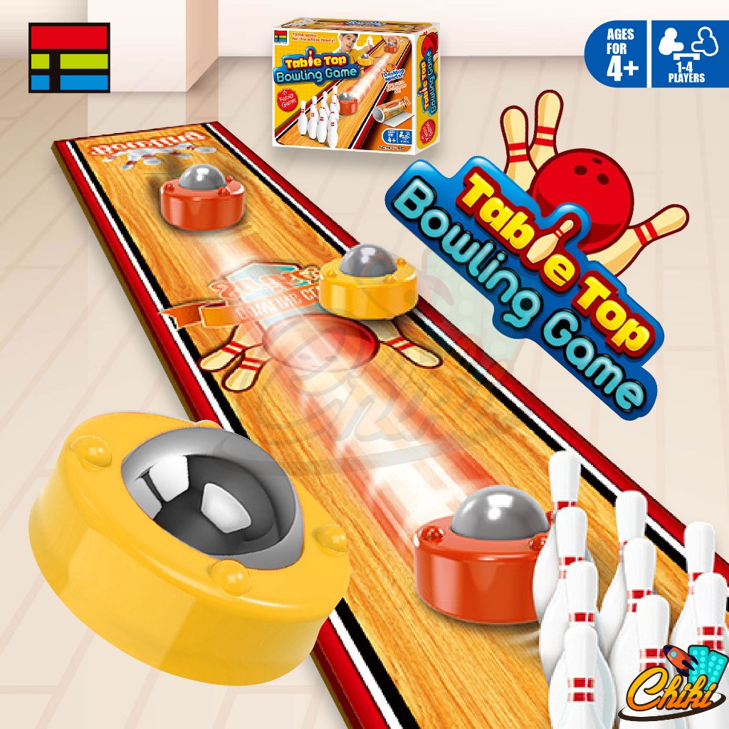 ของเล่นเกมโบว์ลิ่งแบบมินิ table top bowling game สามารถพับเก็บได้  เกมครอบครัว ของเล่นพัฒนาการ