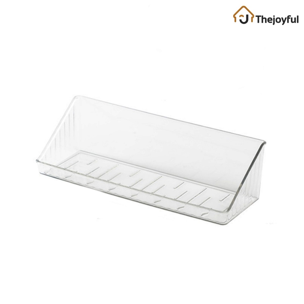 ชั้นวางของ ที่วางของในห้องน้ำ bathroom rack ติดตั้งง่าย ไม่ต้องเจาะ วัสดุหนา โปร่งใส 2ขนาด Thejoyful