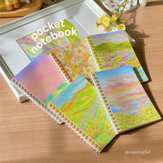 Notebook สมุดโน้ต ขนาดกพา A6 กระดาษถนอมสายตา สมุดจด สมุดสันห…