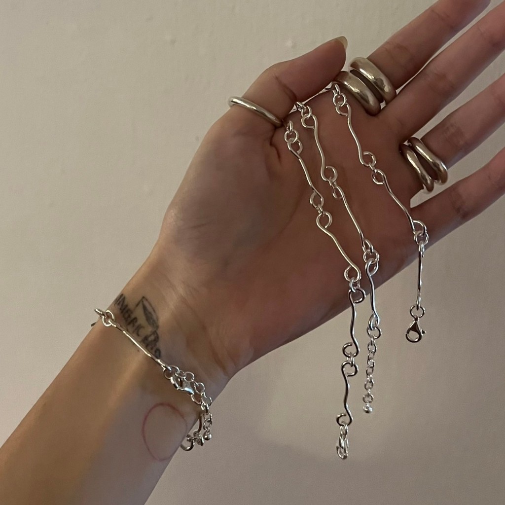 darleen silver925 bracelet สร้อยข้อมือเงินแท้ ปรับความยาวได้