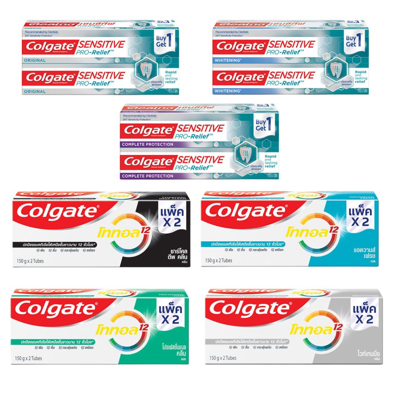 [🗓Exp.2027] ยาสีฟัน คอลเกต เซนซิทีฟโปรรีลีฟ Colgate Sensitive Pro Relief 110g*2หลอด ยาสีฟันลดอาการเสียวฟัน