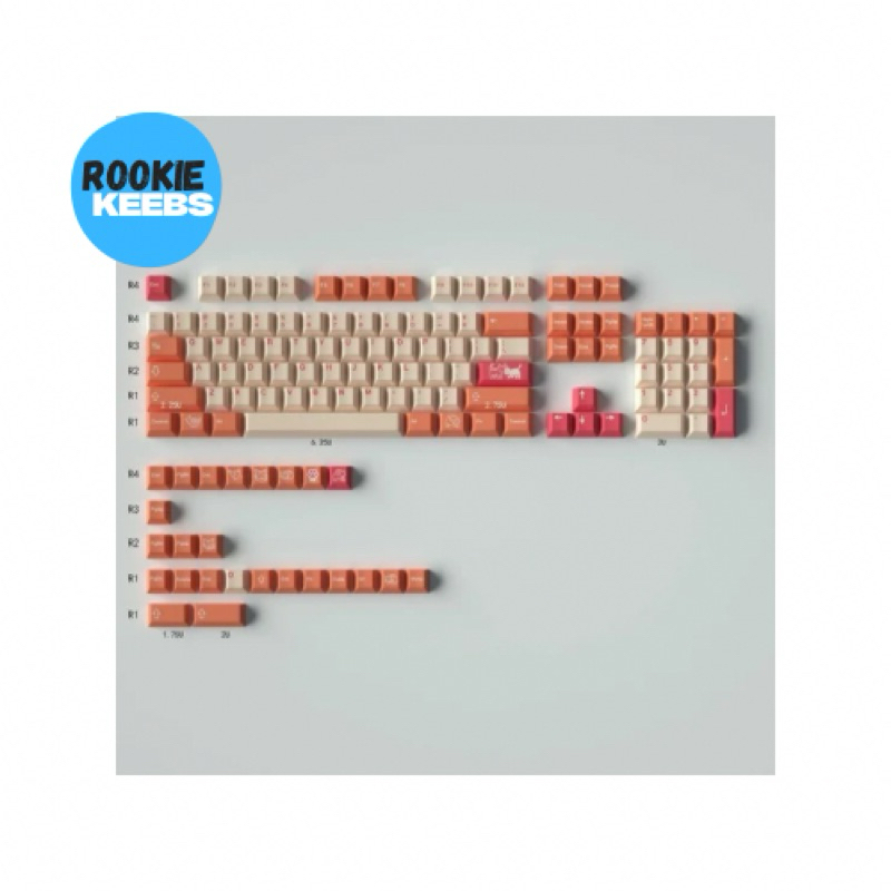 (พร้อมส่งจากไทย)GMK Orange BoiClone PBT  Cherry Profile Keycap Set