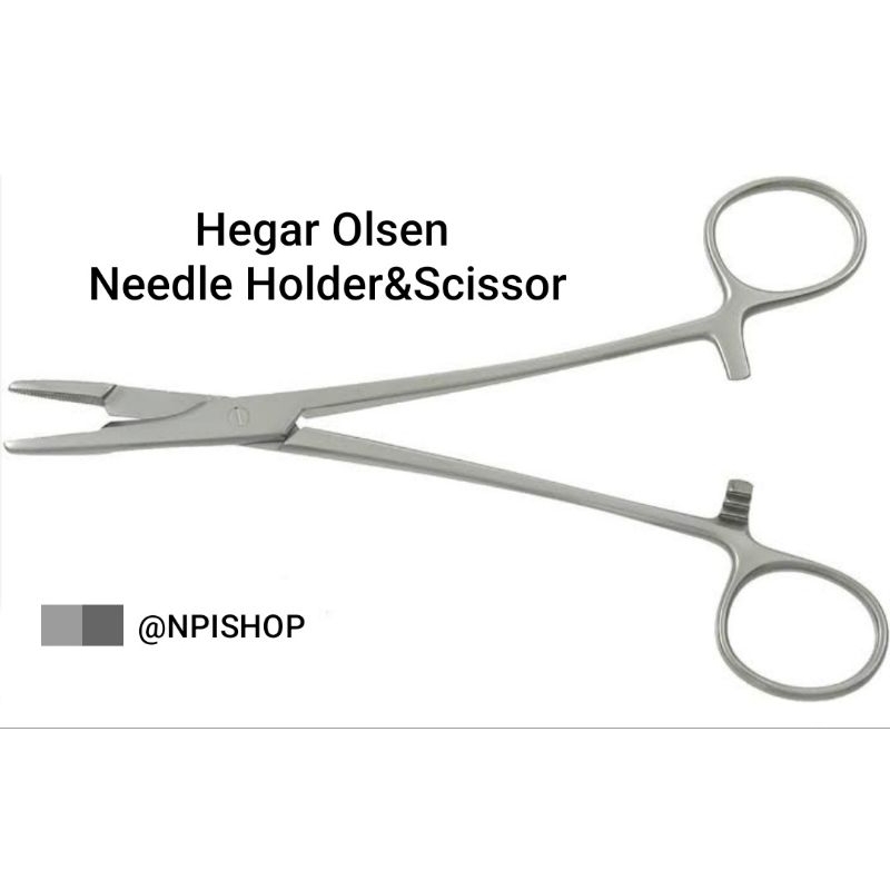 Hegar Olsen 2in1 คีมจับเข็ม และ กรรไกร Needle Holder & Scissor
