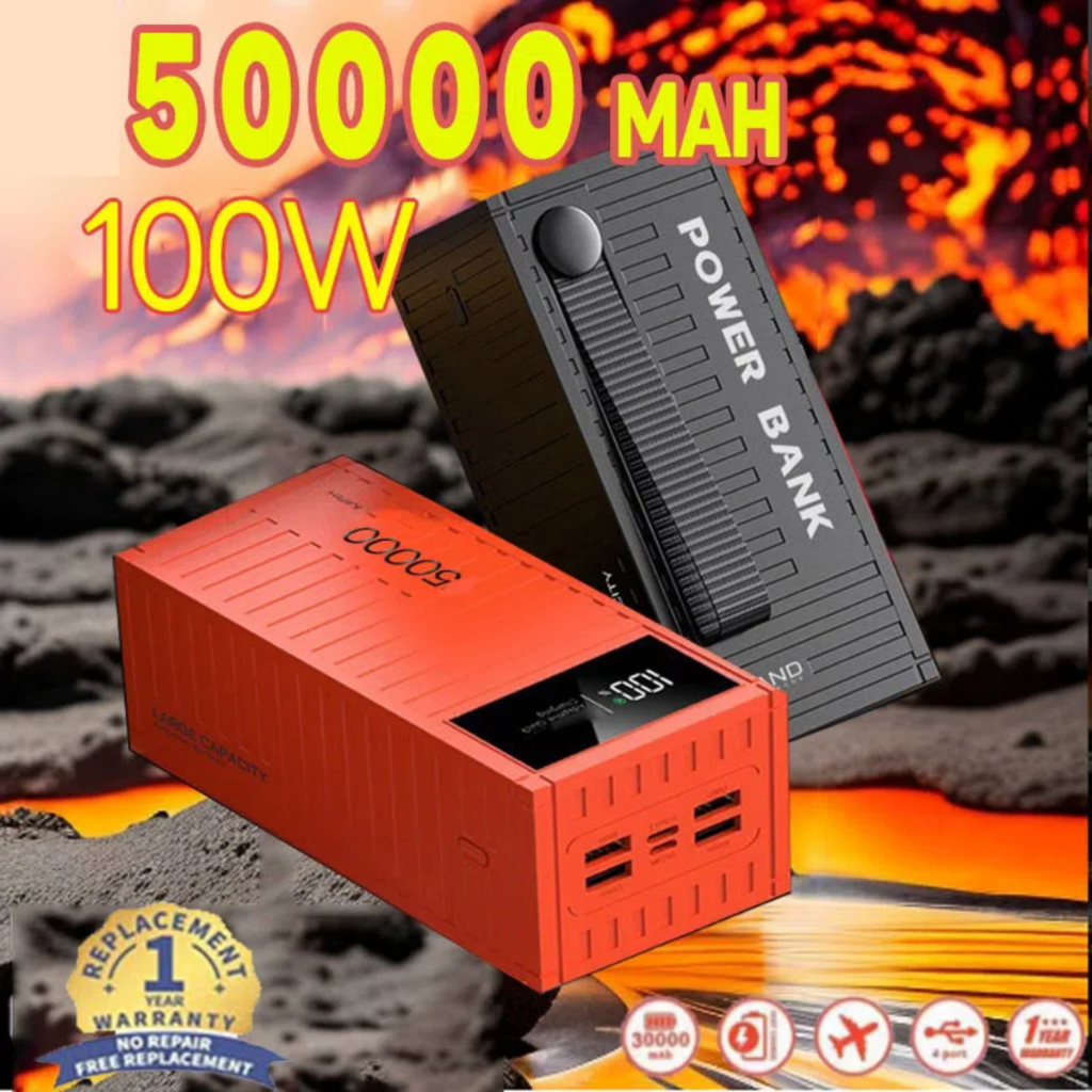 [ขายดี] Power Bank 50000mAh/80000mAh Fast Charge 100W Power Bank ความจุขนาดใหญ่ Fast Charge [จัดส่งในกทม.]