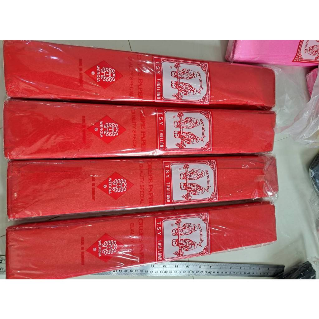 กระดาษย่น ใหม่ ตรานกแก้ว 1แผ่น ขนาด 25*50 ซม. กระดาษย่นหน้าเดี่ยว พร้อมส่ง เลือกสีได้ ราคาส่ง สำหรับคนใช้ราคาประหยัด