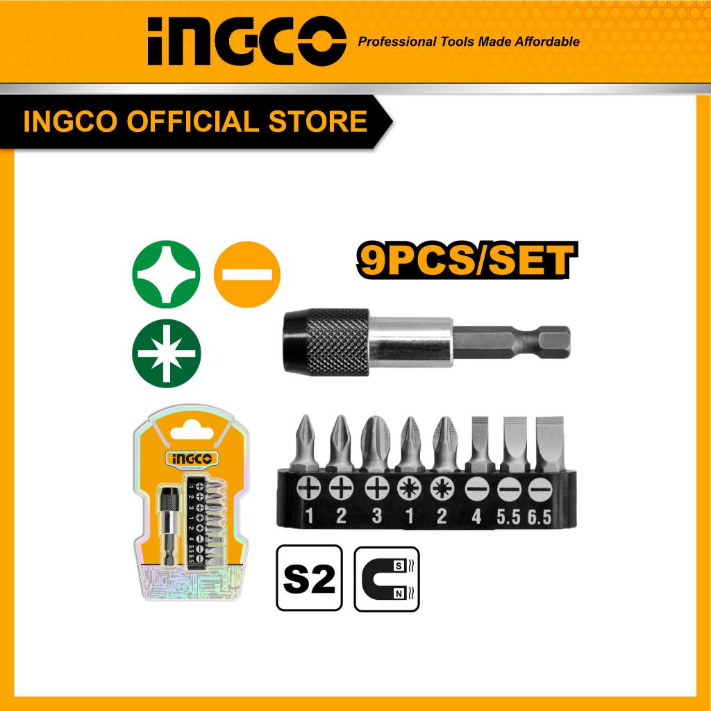 INGCO(อิงโก้)| เครื่องมือ |ชุดดอกไขควง 9 ตัวชุด AKSD0071