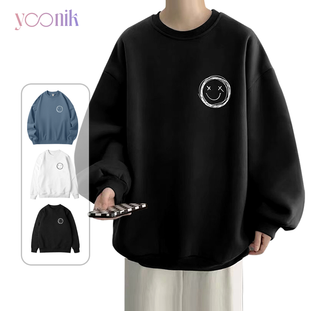 Yoonik เสื้อยืดแขนยาว เสื้อสเวตเตอร์แขนยาว นุ่ม สบาย เหมาะสำหรับทั้งชายและหญิง