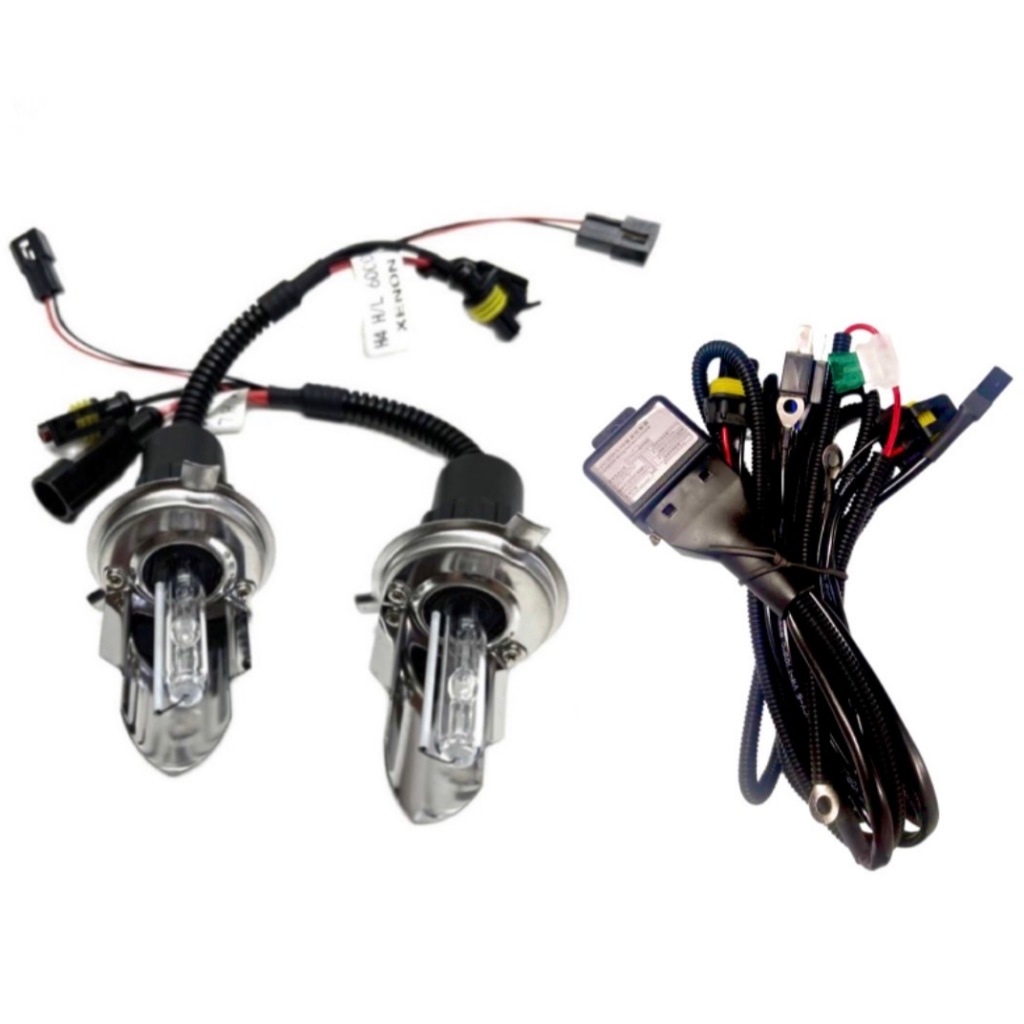 fd_24hr  ไฟหน้ารถยนต์ H4 HID โคมไฟแกว่ง XENON HID พร้อมสายCONTROLLER ขั้วH4 H-L ค่าสี  6000K 1คู่ 55