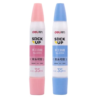 กาวลาเท็กซ์ stick up Deli 6354 กาวเนื้อสีขาว ใช้สำหรับยึดติด เหนียว แน่น ทนทาน ปลอดสารพิษ กลิ่นไม่ฉุน กาวพกพา กาวแท่ง