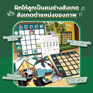 Cognitive Orientation Toy เกมฝึกสมอง ของเล่นเสริมพัฒนาการ บอร์ดเกมส์ เกมส์จับคู่สัตว์
