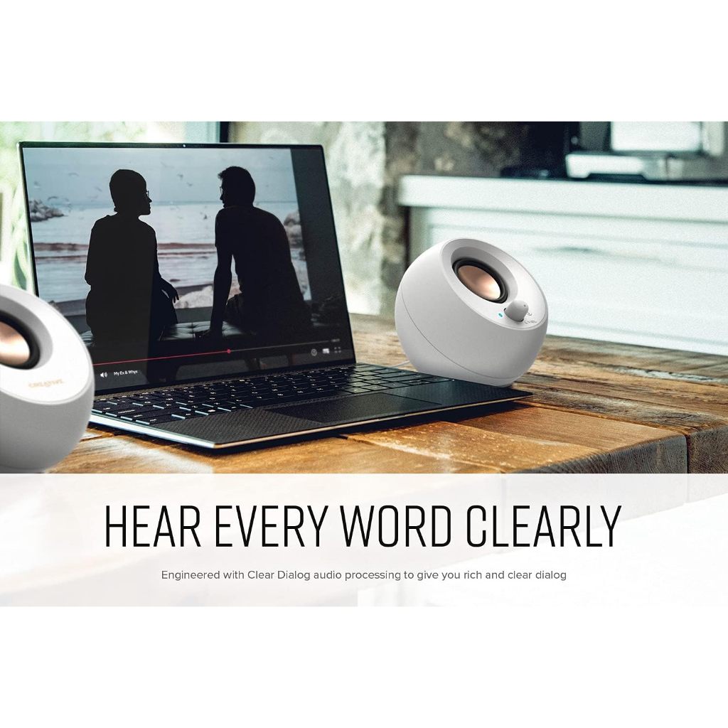 CREATIVE Pebble V3 (Bluetooth 5.0) ลำโพงสไตล์มินิมอล รองรับ USB-C / บูลทูธ -ของแท้รับประกัน 1 ปี