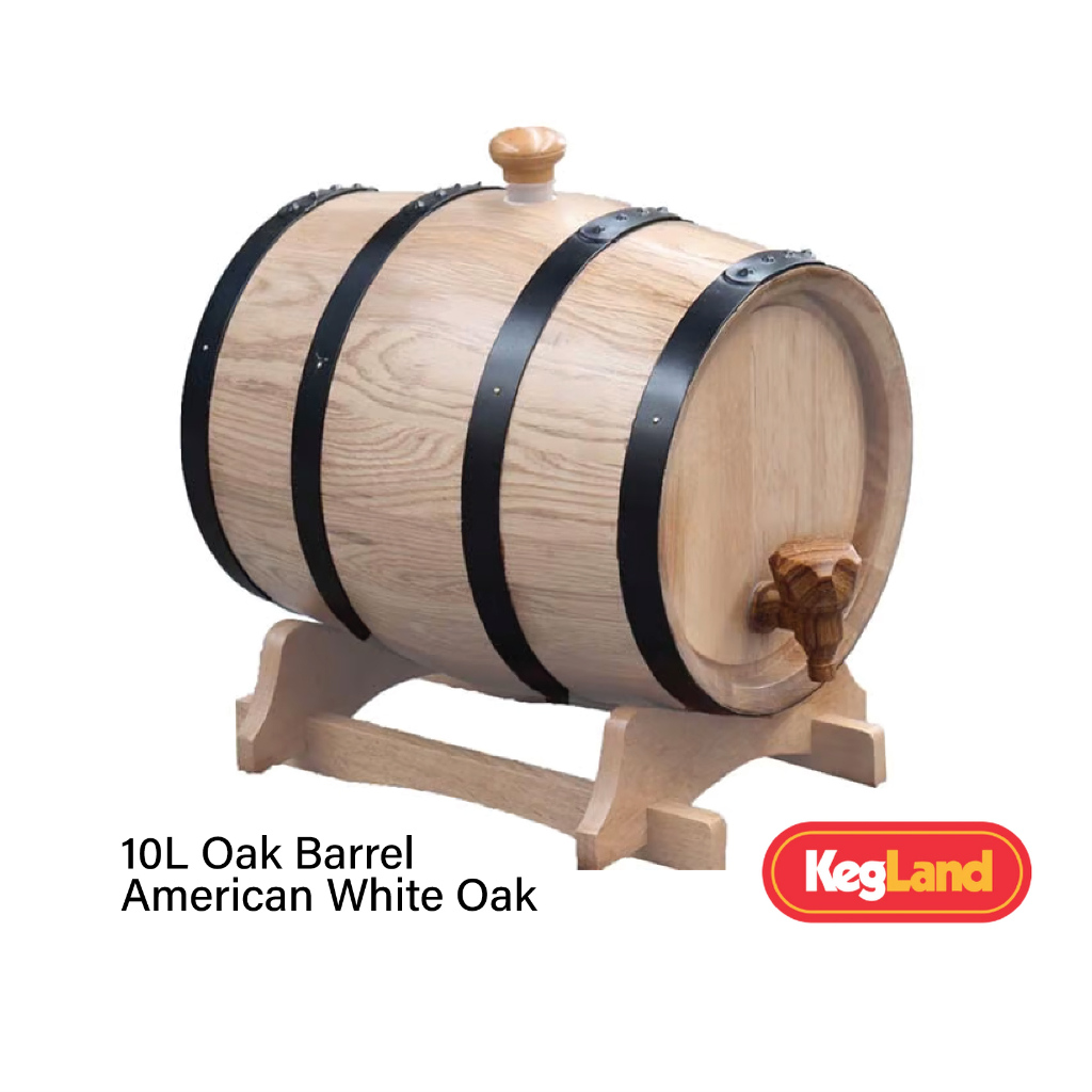 10L Oak Barrel – American White Oak (Free Barrel Wax)