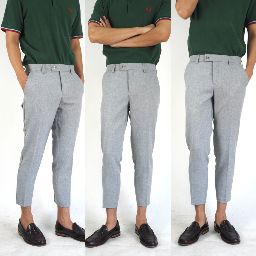 กางเกงสแล็คขาเต่อ ผ้ายืดสโน(snow) ผ้านุ่มใส่สบาย ไม่หนา ไม่ร้อน ทรงกระบอกเล็ก หลากสี ไซส์ 28นิ้ว-36นิ้ว