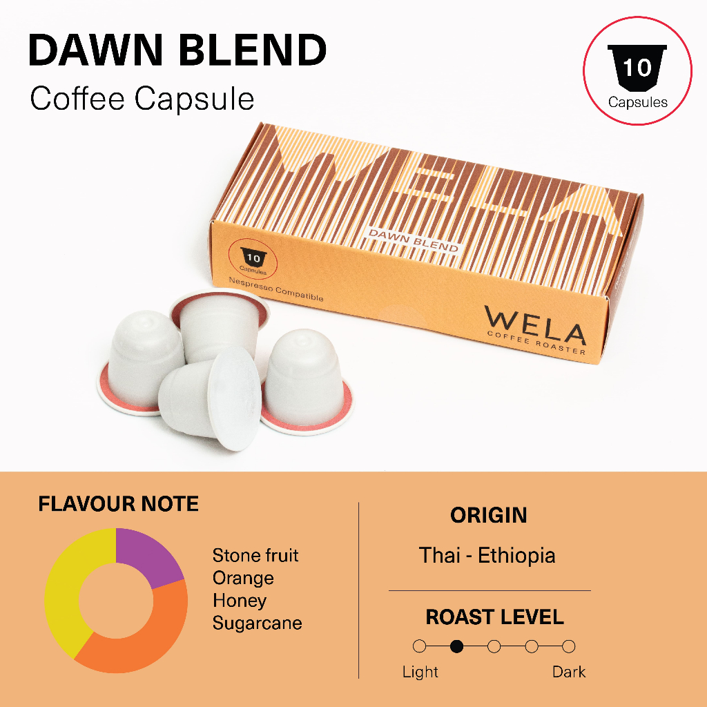 กาแฟแคปซูล DAWN BLEND (Coffee capsule for Nespresso)