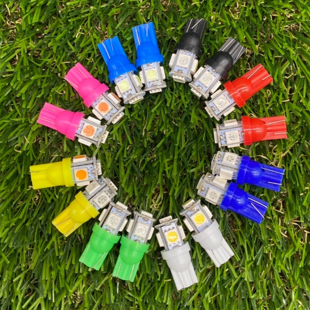 🔥ลด70฿ โค้ดINC1LEL1🔥หลอดไฟหรี่ LED ขั้วT10 มีให้เลือก8สี (ขายเป็นคู่) ถูก!!