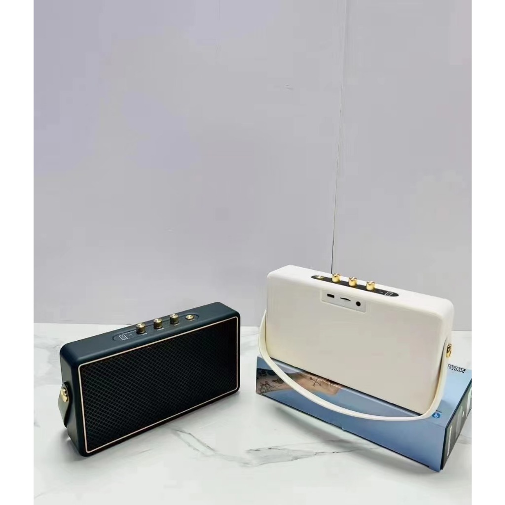 ลำโพงบลูทูธ มีสายหิ้ว Speaker Bluetooth M18 mini สไตมินิมอล FM /TF card และ Auxได้