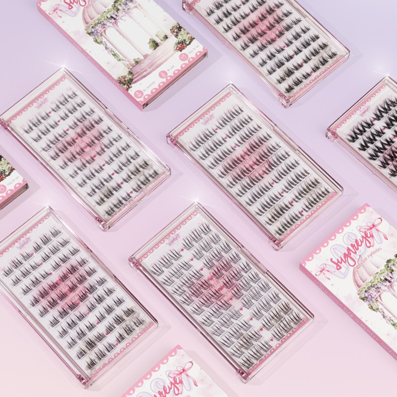 ขนตาปลอม กาวในตัว ขนตาแบรนด์sugar eye กาวเจลลี่ + แถมฟรีที่หนีบ (1กล่องมี10คู่ 60ช่อ)