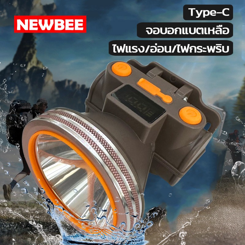 NEOBEE ไฟฉายคาดหัว LED แรงสูง ทนทาน ชาร์จไฟ ไฟกระพริบ A5/A6/A7
