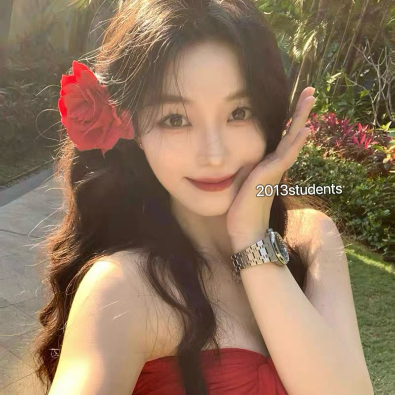 🇹🇭❗️[ส่งเร็ว] กิ๊บดอกกุหลาบแดง วันวาเลนไทน์ กิ๊บใส่ไปเดท rose hairclip - รูปที่ 2