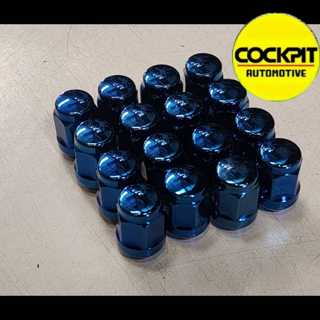 ขายดี!! น๊อตล้อ สีไทเทเนียมน้ำเงิน เบอร์19mm เกลียว12x1.5 12x1.25(19x1.5 19x1.25) สีไทเทชุบไฟฟ้า เหมาะกับล้อแต่งทั่วไป