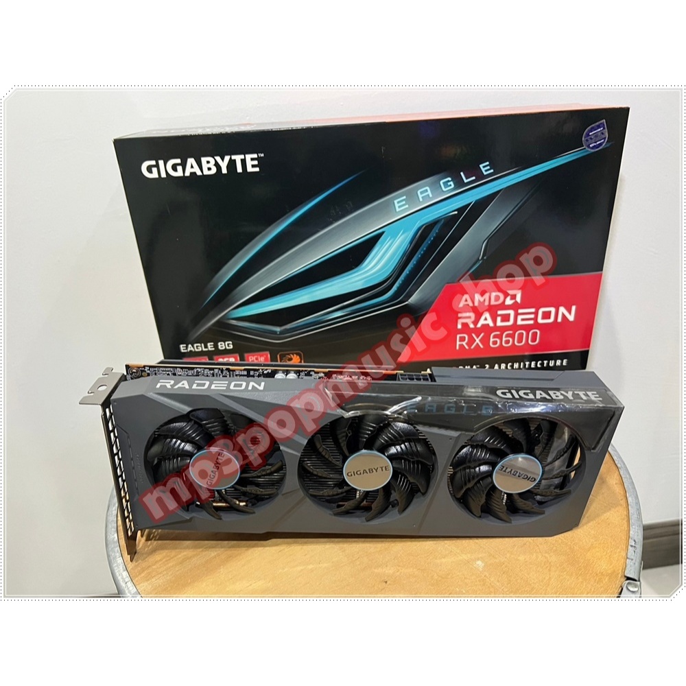 GIGABYTE RX 6600 EAGLE - 8GB GDDR6X - 3 พัดลม (ส่งจากกรุงเทพฯ /สภาพใหม่ มือสอง มีกล่องตรง SN ประกัน 