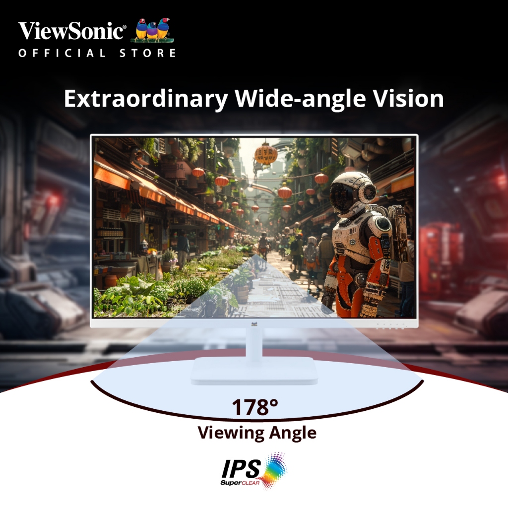 Viewsonic VA2732-H-W  27” Full HD Monitor with Frameless Design (จอมอนิเตอร์)