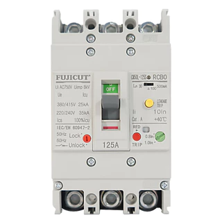 โนฟิว เบรกเกอร์ กันดูด No Fuse Breaker รุ่น CM50L ELCB/RCBO 3P แบรนด์ FUJICUT