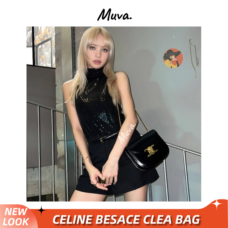 เซลีน👜Celine BESACE TRIOMPHE Shoulder Bag สุภาพสตรี/กระเป๋าสะพายไหล่/กระเป๋าร่อซู้ล