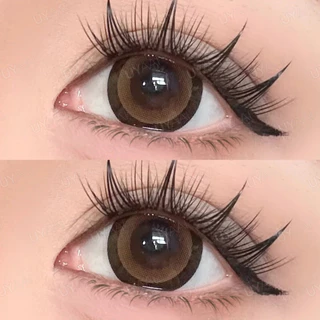 【2คู่ลด10%】UYAAI คอนแทคเลนส์ Sakura Brown /gray Lollipop Brown 15.0 สีน้ำตาลขนาดตาโต ปกติ big eye
